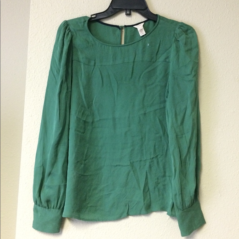 J crew size 4 silk like blouse